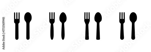 spoon and fork icon vector illustration. spoon, fork and knife icon vector. restaurant sign and symbol