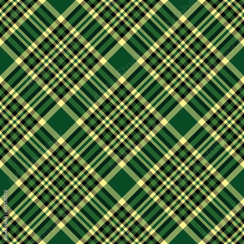 Repeating patern plaid. Seamless green,yellow color check pattern. Checkered design for prints. Repeated tartan fabric.Vector scottish fabriс. Ekose texture. Madras flannel. Checker line. Stripe gingh
