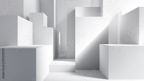 Minimal white abstract background