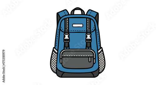 Illustration of a Modern Backpack: A Stylish and Functional Accessory for Everyday Adventures and Travel needs