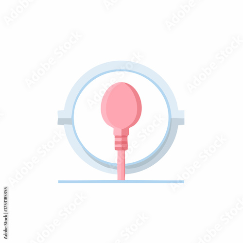 Medical icon of transvaginal ultrasound probe for gynecology and fertility diagnostics