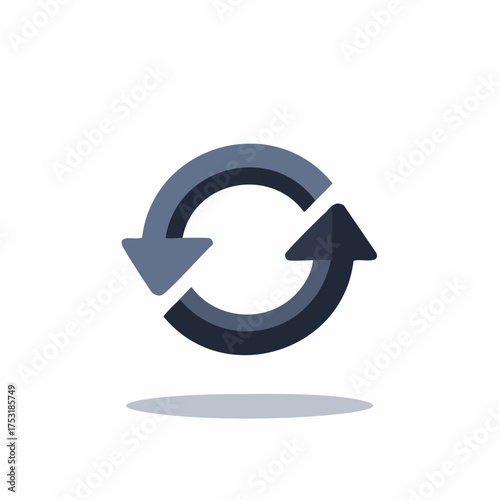 Free Download Circular Arrows Illustration Refresh Reload Icon Flat Design Isolated - GFXLoad
