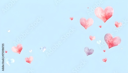 Bright Blue Heart Band Background