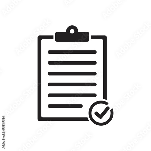 Clipboard icon set. Checklist on the clipboard line icon with checkmarks, checklist, document, gear, pencil. Clipboard outline icons. Checklist symbol. Editable stroke. Isolated. Vector illustration