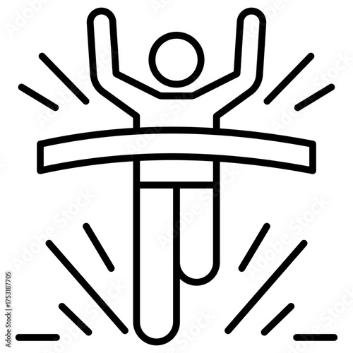 Finish Line Outline Icon
