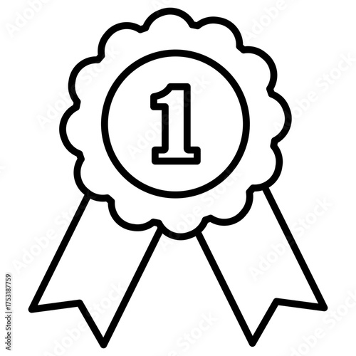 First Place Outline Icon