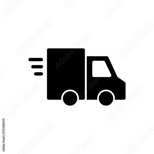 Delivery truck icon vector for web and mobile app. Delivery truck sign and symbol. Shipping fast delivery icon