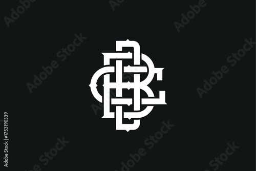Elegant interlocking cbd monogram logo design