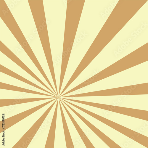 A retro-style sunburst pattern background creates a vibrant, vibrant look typical of vintage or pop art styles. Perfect for posters, promotional banners, or nostalgic-themed designs.