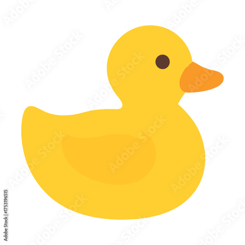 Yellow rubber duck toy floating in water