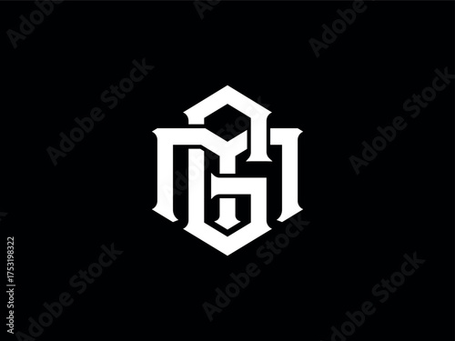 Elegant interlocking mg monogram logo design