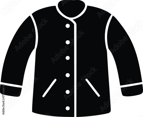 winter clothes vector, fleece jacket illustration