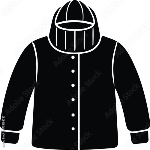 winter clothes vector, insulated coat illustration