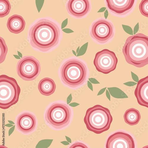 Decorative feminine flower pattern vector