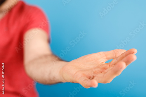 Close-up of a person's open...