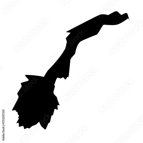 map silhouette vector