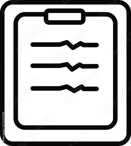 a simple black line drawing of a checklist