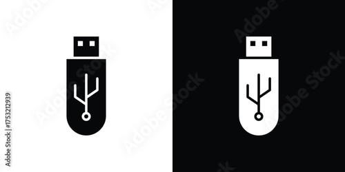 usb drive icon fill vectors set for ui.