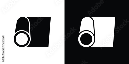 Yoga mat icon fill vectors set for ui.