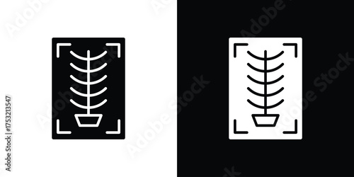 X-ray scan icon fill vectors set for ui.