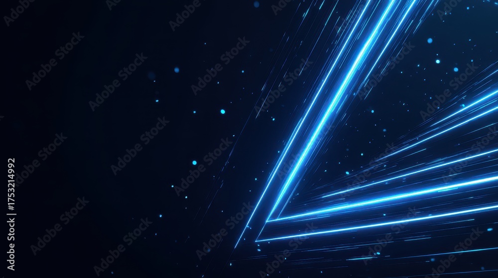 Obraz premium High quality photo of bright blue laser beams illuminating a dark space