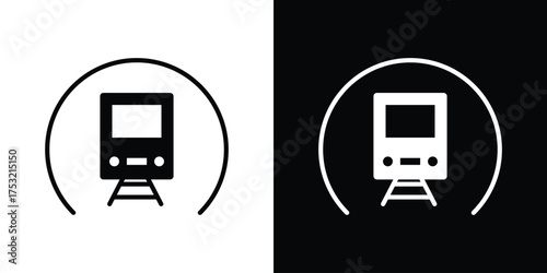 Subway icon fill vectors set for ui.