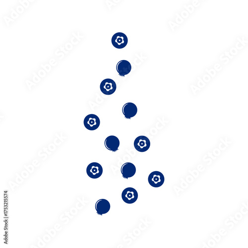 Blue berry logo design vector illustration