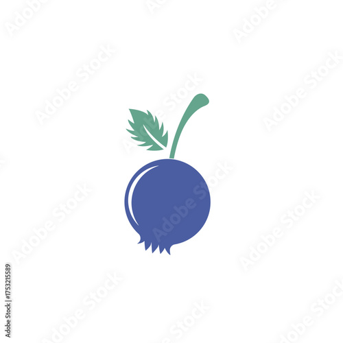 Blue berry logo design vector illustration
