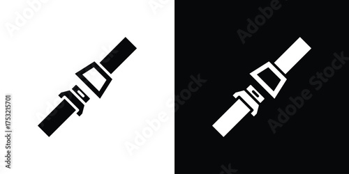 Seatbelt icon fill vectors set for ui.