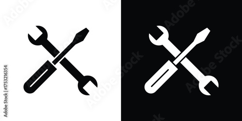 Repair icon fill vectors set for ui.