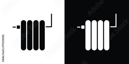 Radiator icon fill vectors set for ui.
