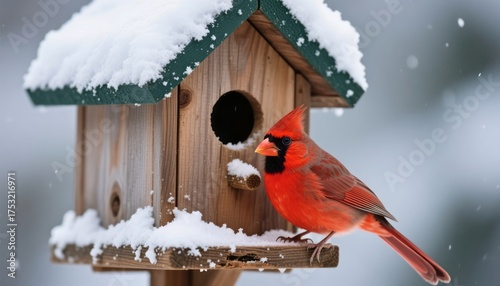 bird house in snow