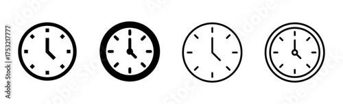 Clock icon set. Time icon vector. watch icon symbol