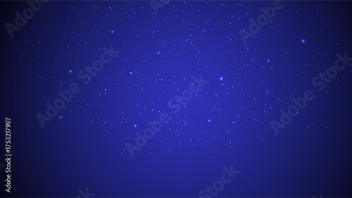 Abstract blue background featuring glowing stars and particles creating a dreamy cosmic atmosphere