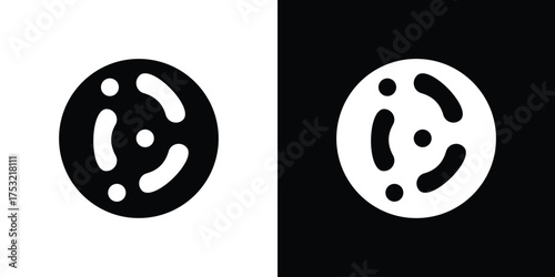 Microorganism icon fill vectors set for ui.