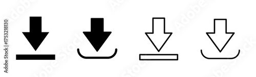 Download icon set. Download vector icon