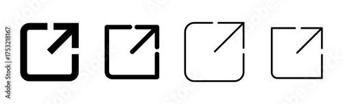 External link icon set. link icon vector. hyperlink symbol