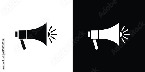 Loud Speaker icon fill vectors set for ui.