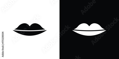 Lips icon fill vectors set for ui.