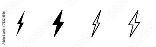 Lightning icon set. electric icon vector. power icon. energy sign