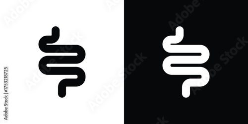 Intestines icon fill vectors set for ui.