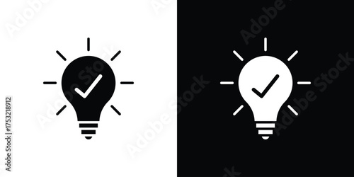 Idea icon fill vectors set for ui.
