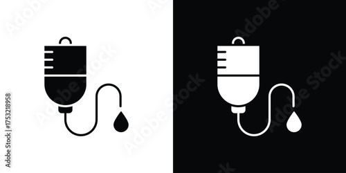 IV drip icon fill vectors set for ui.