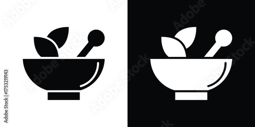 Herbal medicine icon fill vectors set for ui.
