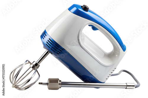 Electric hand mixer appliance isolated on white background