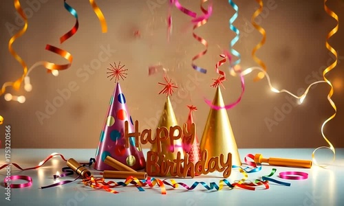 Birthday party celebration dynamic fun background
