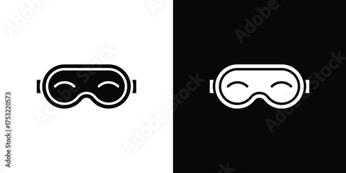 Eye mask icon fill vectors set for ui.