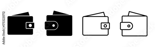 Wallet icon set. wallet vector icon