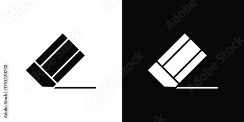 Eraser icon fill vectors set for ui.