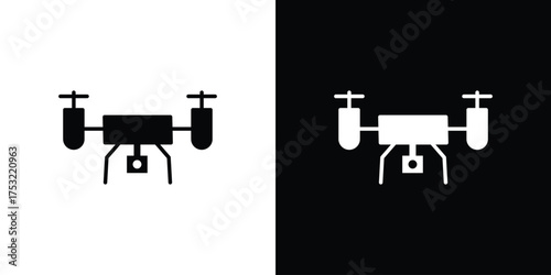Drone icon fill vectors set for ui.
